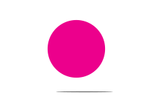 Pink circle which sags then springs to become a beating heart