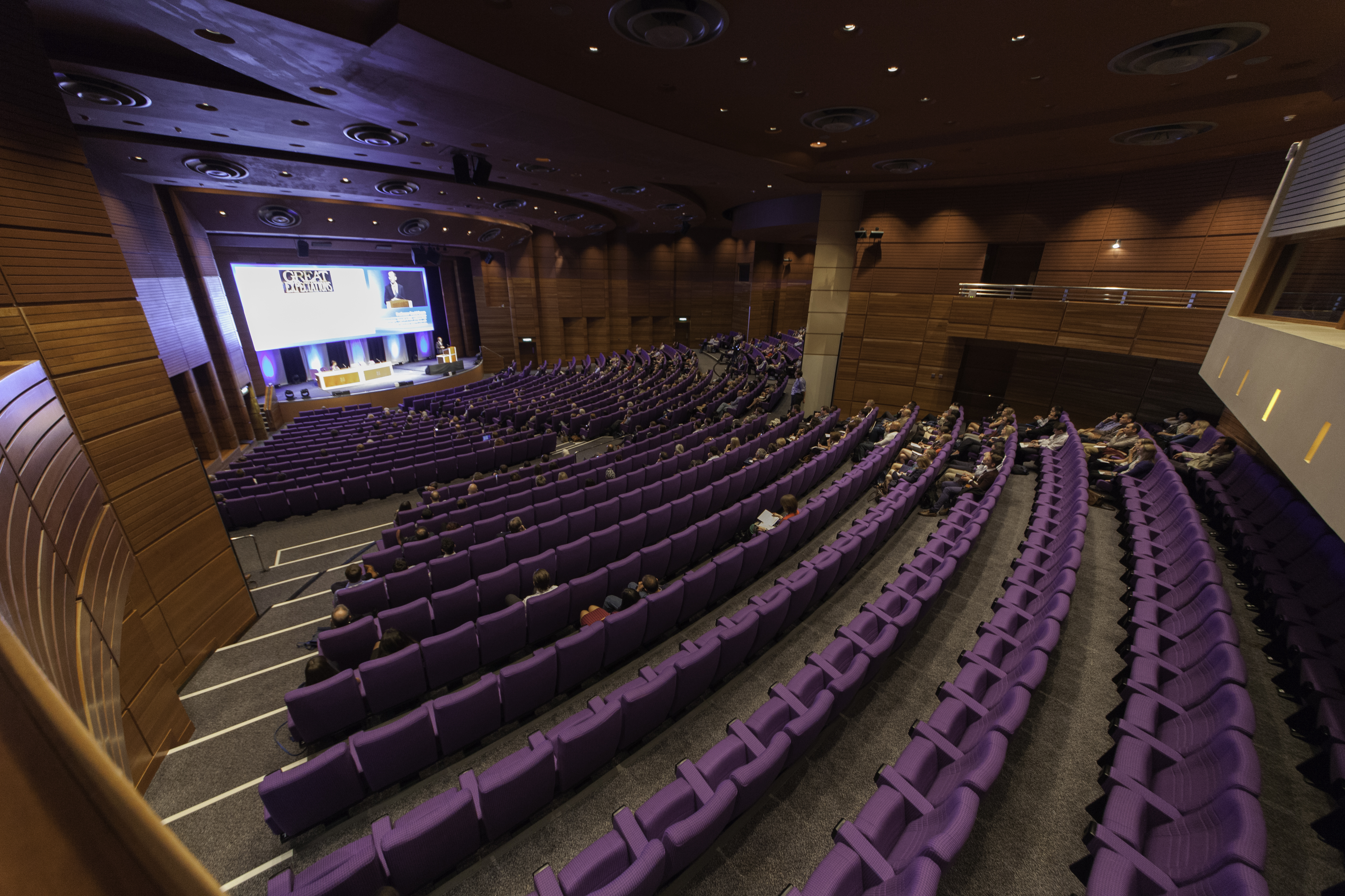 An interior shot of the Pentland auditorium