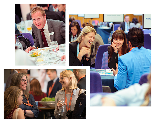 Delegates networking at the EICC