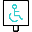 Icon showing a wheelchair