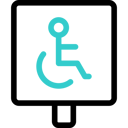 Icon showing a wheelchair