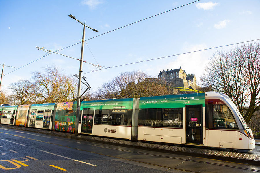 Princes Street Tram And Castle FOREVER EDINBURGH